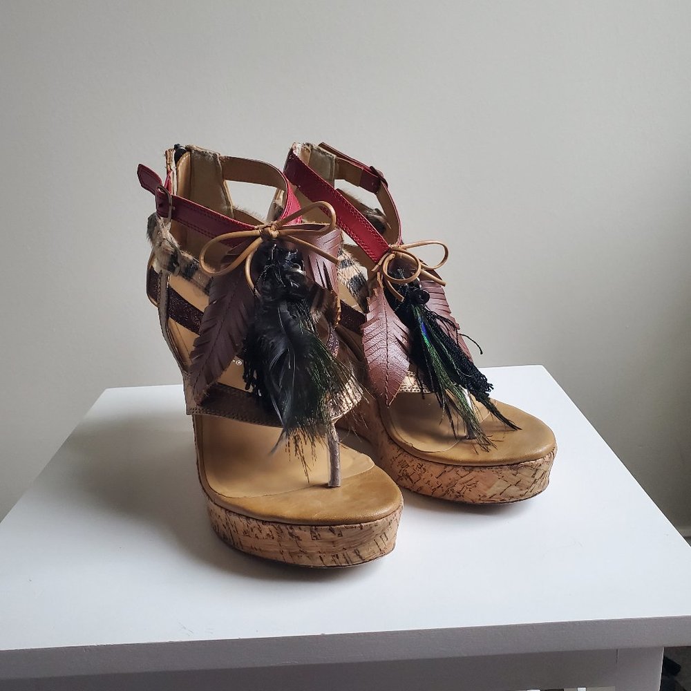 Two Lips Wedge Heel Sandals